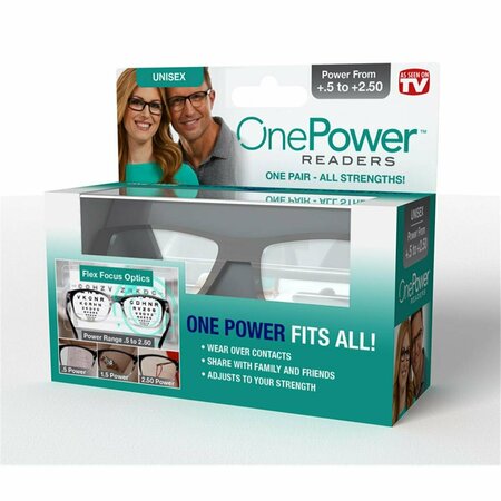 ONE POWER Black Reading Glasses from Plus 0.5-2.5 ON7008